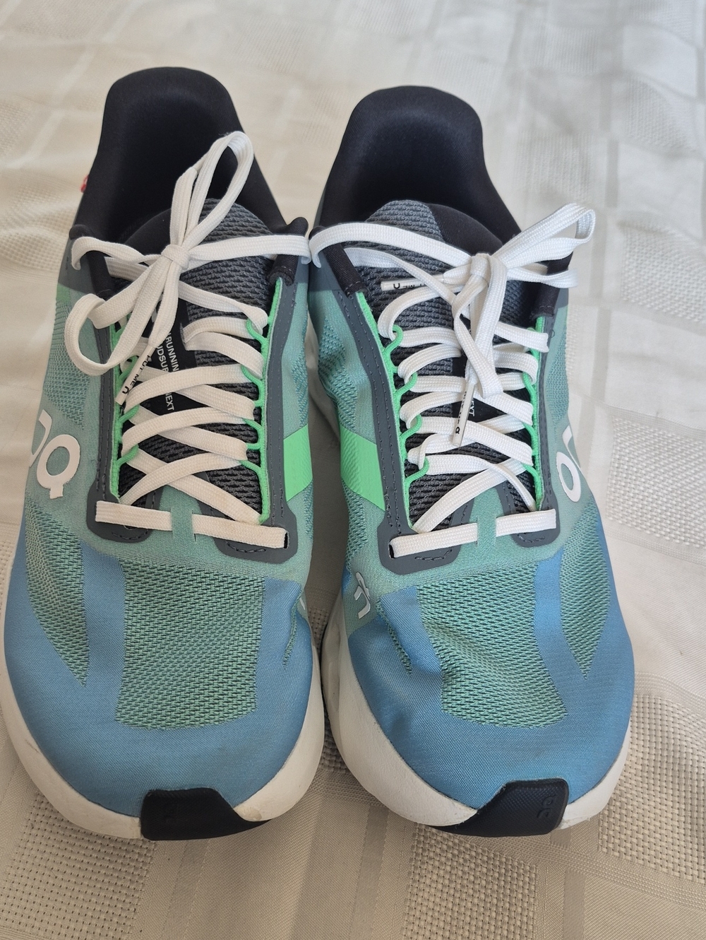 On Running Men's Cloudsufer Next Athletic Shoes in Teal, Mint and Gray 9.5